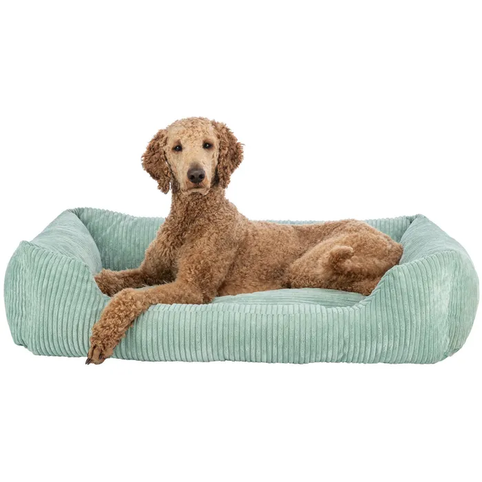 Główne zdjęcie produktu Vital Bed JONNA ortopedický obdélníkový pelech, manšestrový plyš, šalvějová120 x 80 cm