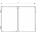 Następne zdjęcie produktu Witryna wewnętrzna pionowa 120x180 cm - niebieski filc tekstylny