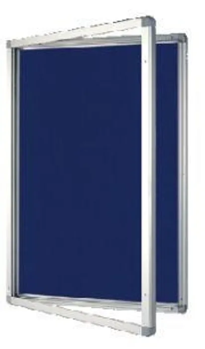 Główne zdjęcie produktu Vitrína vnitřní vertikální 60 x 90 cm - modrá textilní filc