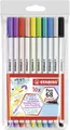 Marker filamentowy z elastyczną końcówką pędzelkową STABILO Pen 68 pędzelek - kpl. 10 szt