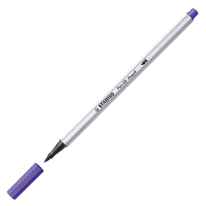 Główne zdjęcie produktu Vláknový fix s flexibilním štětcovým hrotem STABILO Pen 68 brush fialová [1 ks]