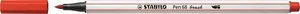 Marker fibrowy z elastyczną końcówką pędzelkową STABILO Pen 68 brush crimson [1 szt.]