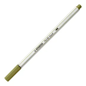 Marker fibrowy z elastyczną końcówką pędzelkową STABILO Pen 68 brush matowy zielony [1szt]