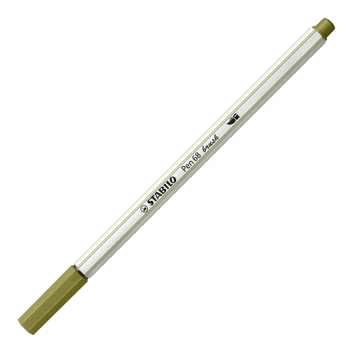 Główne zdjęcie produktu Vláknový fix s flexibilním štětcovým hrotem STABILO Pen 68 brush matná zelená [1 ks]