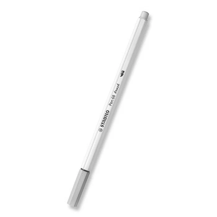 Główne zdjęcie produktu Vláknový fix s flexibilním štětcovým hrotem STABILO Pen 68 brush meruňka [1 ks]