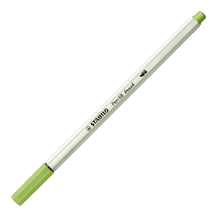 Główne zdjęcie produktu Vláknový fix s flexibilním štětcovým hrotem STABILO Pen 68 brush pistáciová [1 ks]