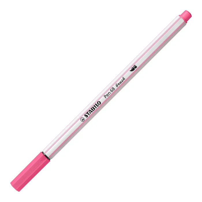 Główne zdjęcie produktu Vláknový fix s flexibilním štětcovým hrotem STABILO Pen 68 brush růžová [1 ks]