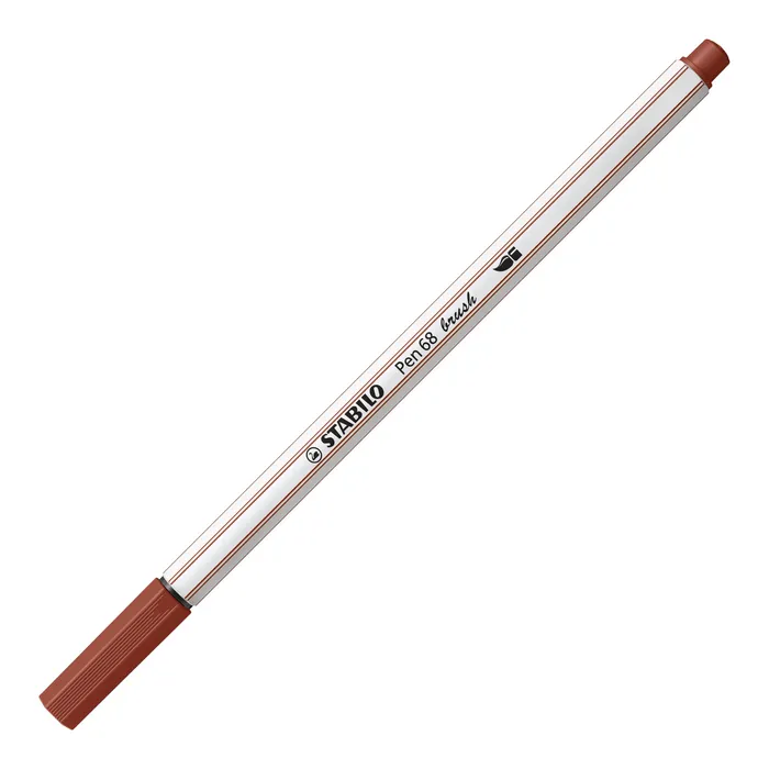Główne zdjęcie produktu Vláknový fix s flexibilním štětcovým hrotem STABILO Pen 68 brush siena [1 ks]