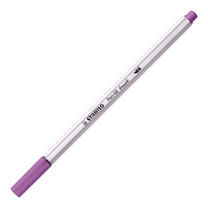 Główne zdjęcie produktu Vláknový fix s flexibilním štětcovým hrotem STABILO Pen 68 brush švestková [1 ks]
