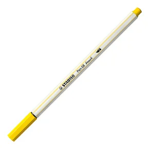 Marker fibrowy z elastyczną końcówką pędzelkową STABILO Pen 68 brush yellow [1 szt.]