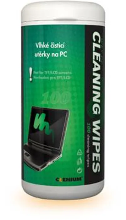 Główne zdjęcie produktu Vlhčené utěrky na PC v dóze - 100ks