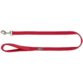 Smycz PREMIUM z wyściełaną rączką - czerwona M-L: 1,00 m/20 mm