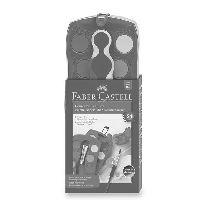 Główne zdjęcie produktu Vodové barvy Faber-Castell Connector 24 barev, průměr 30 mm