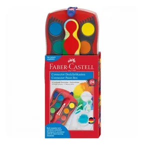 Farby akwarelowe Faber-Castell Connector 24 kolory, średnica 30 mm