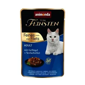 Vom Feinsten Adult FEINES m.Fillets - drób + filet z dorsza, worek dla kotów 85 g