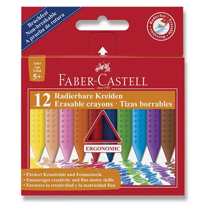 Główne zdjęcie produktu Voskové pastelky Faber-Castell 122520 Plastic Colour 12 barev