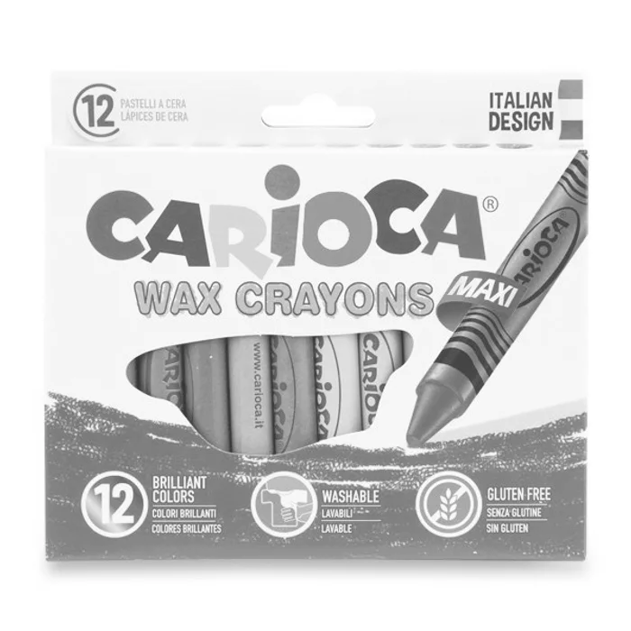 Główne zdjęcie produktu Voskovky Carioca Wax Crayon Jumbo 12 barev