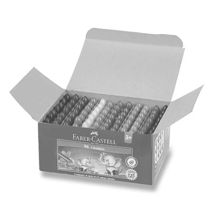 Główne zdjęcie produktu Voskovky Faber-Castell Chublets Jumbo 96 ks, 12 barev