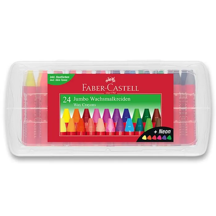 Główne zdjęcie produktu Voskovky Faber-Castell trojhranné Jumbo 24 barev 120034