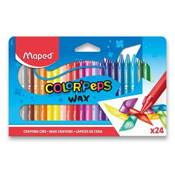 Główne zdjęcie produktu Voskovky Maped Color'Peps Wax - 24 barev trojhranné