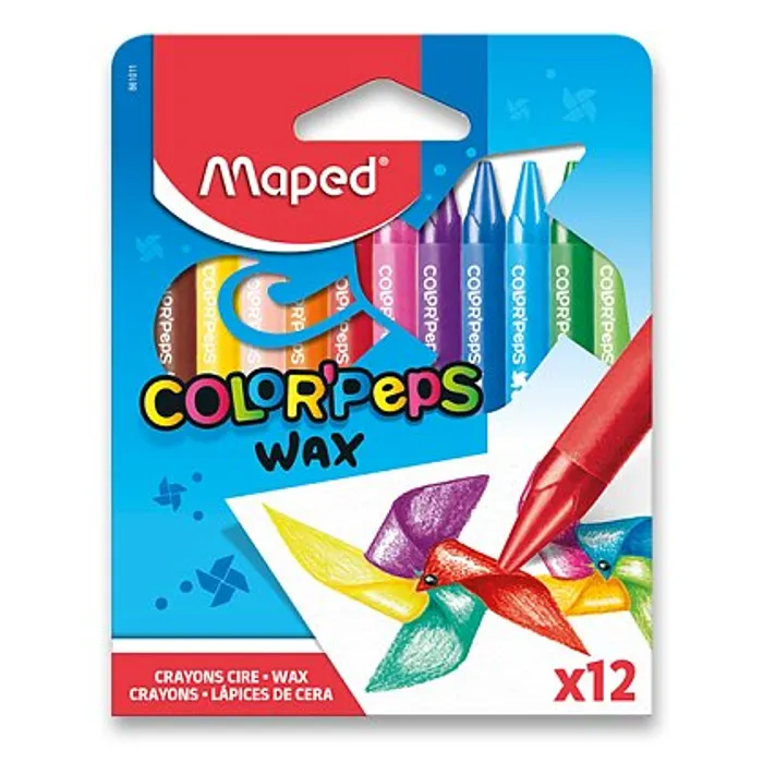 Główne zdjęcie produktu Voskovky Maped Wax, trojhranné 12 barev