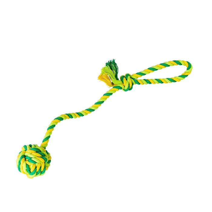 Główne zdjęcie produktu Vrhací lano s míčem HipHop bavlněný 41 cm 85 g limetková, zelená