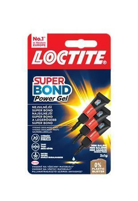 Główne zdjęcie produktu Vteřinové lepidlo "Super Attak Mini Trio Gel", 3x1 g, HENKEL