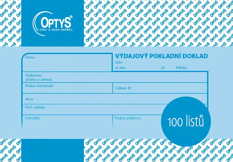 Główne zdjęcie produktu Výdajový doklad A6, 100 listů 1037