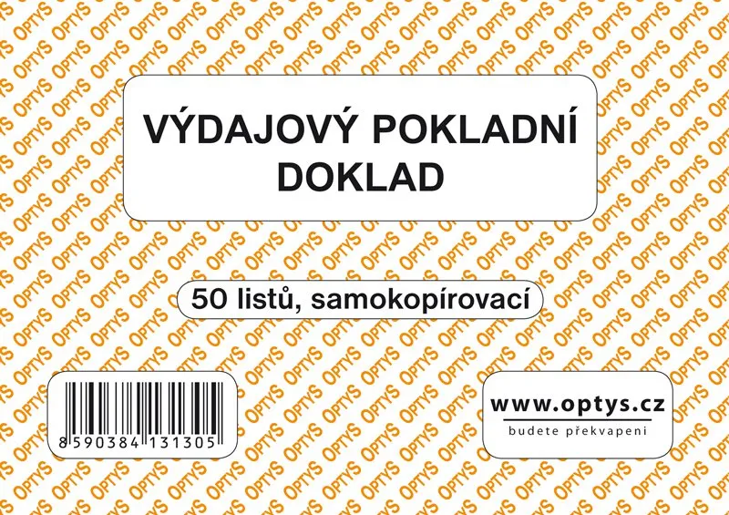 Główne zdjęcie produktu Výdajový doklad A6, jednoduchý, samopropisovací, 50 listů 1313