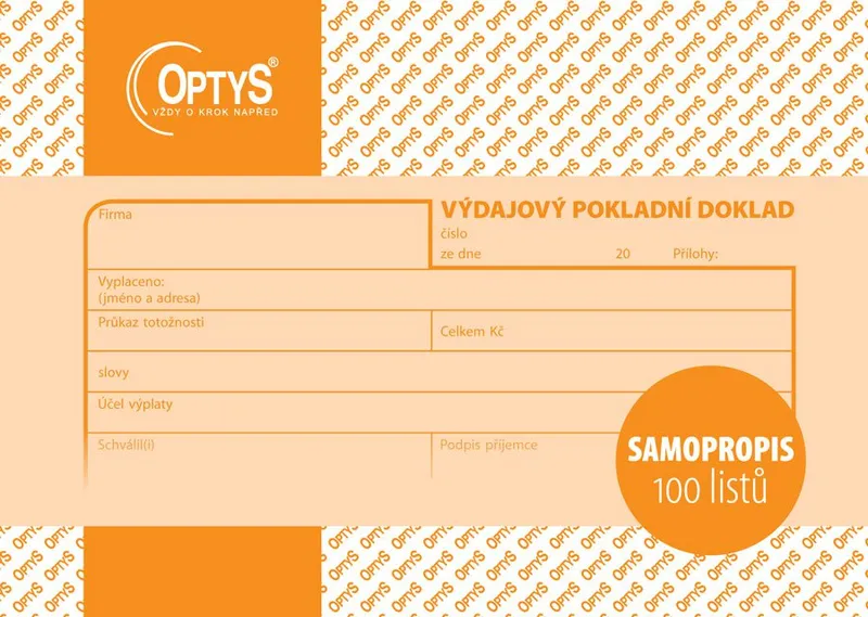 Główne zdjęcie produktu Výdajový doklad A6, samopropisovací, 100 listů 1083