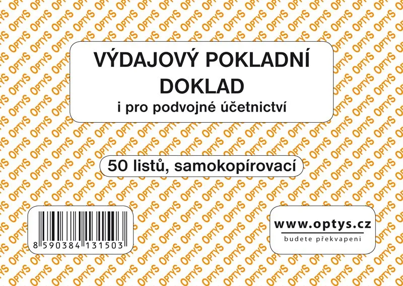 Główne zdjęcie produktu Výdajový doklad A6, samopropisovací, 50 listů 1315