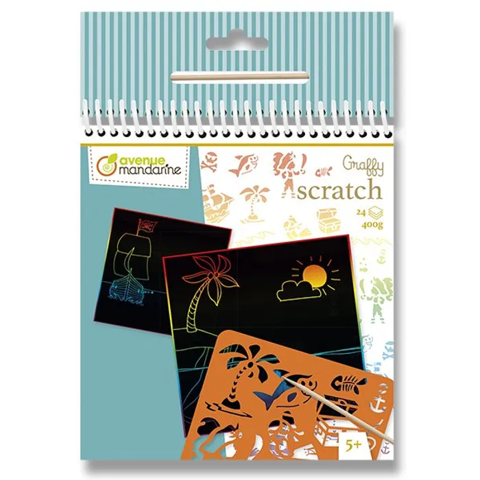 Główne zdjęcie produktu Vyškrabávací obrázky Avenue Mandarine Graffy Scratch Piráti