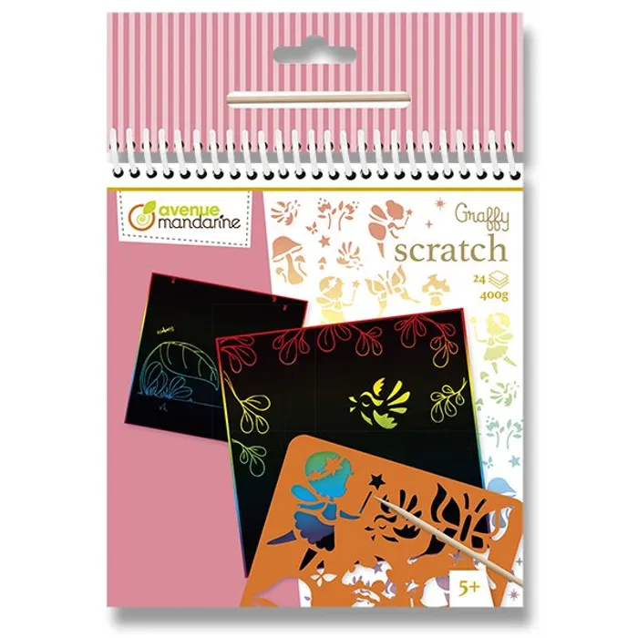 Główne zdjęcie produktu Vyškrabávací obrázky Avenue Mandarine Graffy Scratch Víly