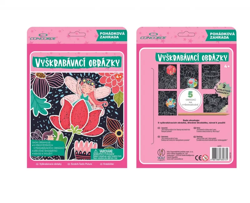 Główne zdjęcie produktu Vyškrabávací obrázky CONCORDE, Pohádková zahrada