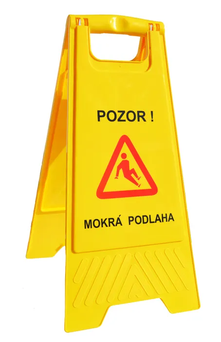 Główne zdjęcie produktu Výstražná cedule - POZOR MOKRÁ PODLAHA