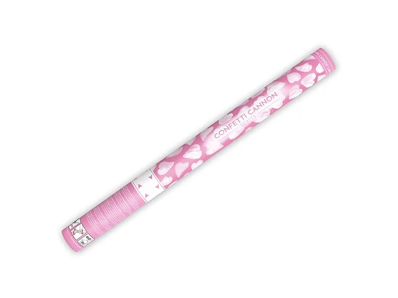 Główne zdjęcie produktu Vystřelovací konfety srdíčka bílé 60cm [1 ks]