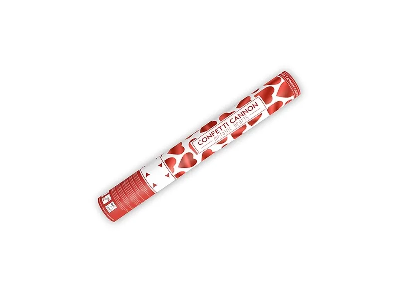 Główne zdjęcie produktu Vystřelovací konfety srdíčka červené 40cm [1 ks]
