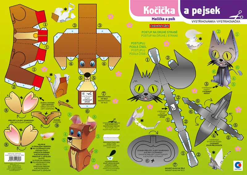 Główne zdjęcie produktu Vystřihovánka - Kočička a pejsek