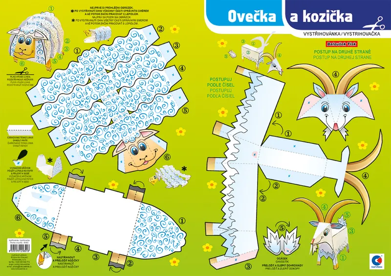 Główne zdjęcie produktu Vystřihovánka - Ovečka a kozička