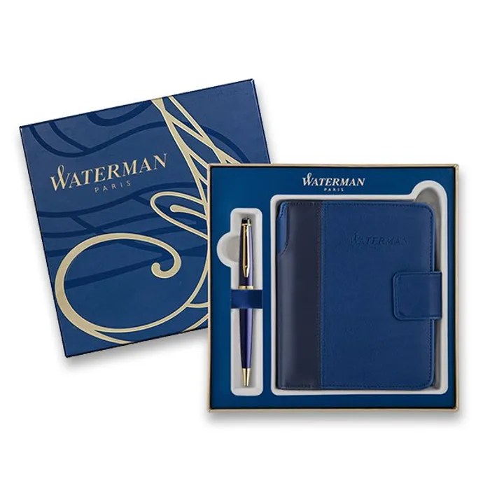 Główne zdjęcie produktu Waterman Expert Blue GT kuličková tužka, dárková kazeta se zápisníkem