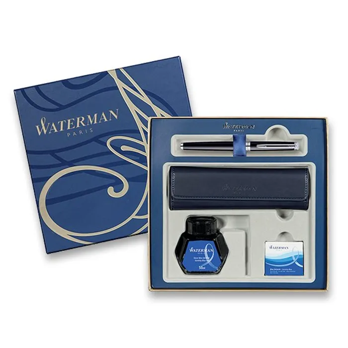 Główne zdjęcie produktu Waterman Hémisphere Black CT plnicí pero, dárková sada s pouzdrem a inkoustem
