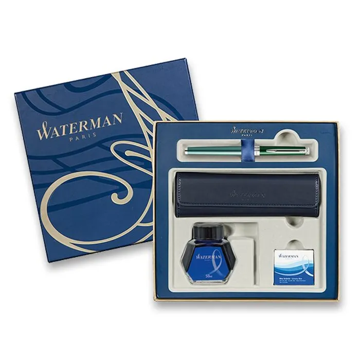 Główne zdjęcie produktu Waterman Hémisphere Chateau Green plnicí pero, dárková sada s pouzdrem a inkoustem