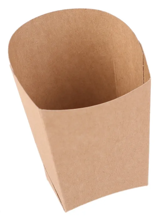 Główne zdjęcie produktu Wrap KRAFT s tukovou bariérou 3,9 x 5,2 x 7,5 x 10 cm na hranolky [50 ks]