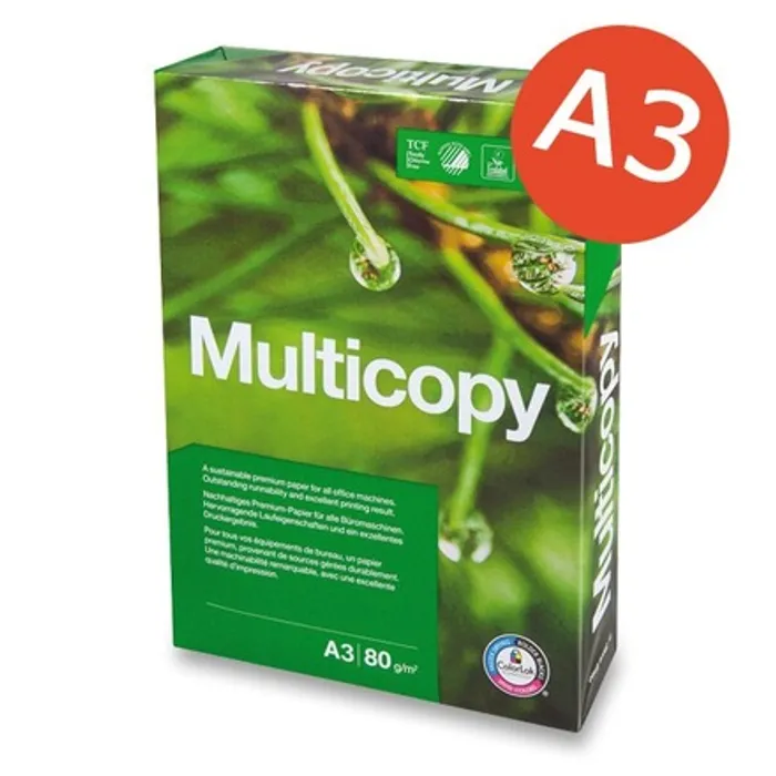Główne zdjęcie produktu Xerografický papír A3 80g Multicopy