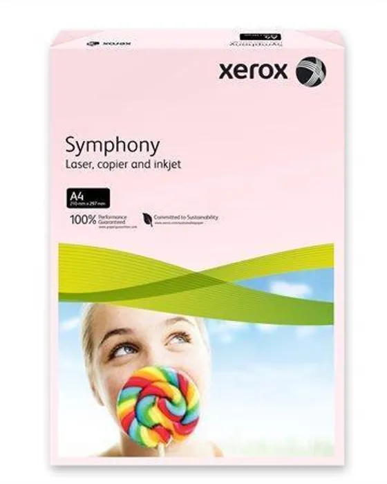 Główne zdjęcie produktu Xerografický papír "Symphony", růžová, A4, 80g, XEROX