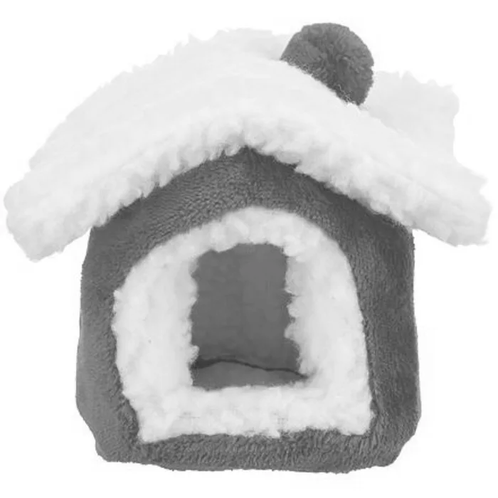 Główne zdjęcie produktu Xmas Cuddly CAVE - plyšový domek pro osmáka 23 x 18 x 24 cm, červená/bílá