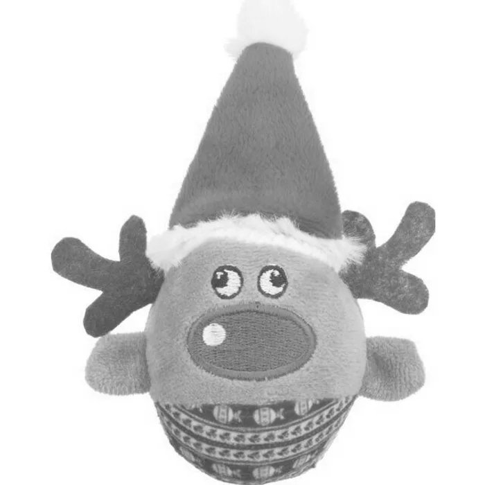 Główne zdjęcie produktu Xmas REINDEER - vánoční plyšový míček sob, chrastící, 6 x 12 cm