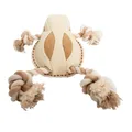 Następne zdjęcie produktu Žába na laně, 33 cm, robustní hračka pro psy, HIPHOP DOG, tkaná látka, přírodní