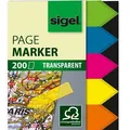 Następne zdjęcie produktu Zakładki, 5x40 kart, 12x45 mm SIGEL Strzałki, mieszane kolory