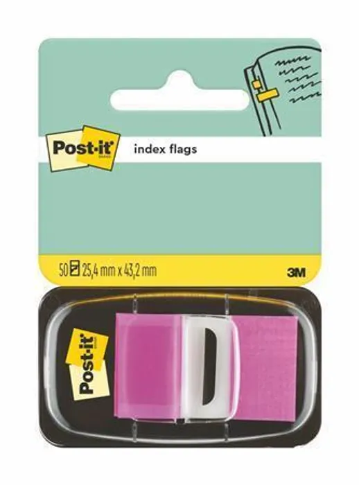 Główne zdjęcie produktu Záložky se zásobníkem, 50 lístků, 25x43 mm, fialová, 3M POSTIT